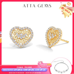 Luxury Heart Shape Moissanite Earrings