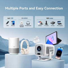 Portable 1080P HD Projector – WiFi 6 & Bluetooth 5.4 by Snagg A Projector