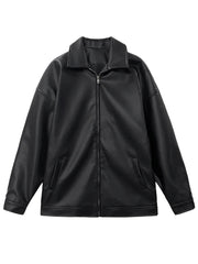 Short Black PU Leather Jacket by Snagg A Jacket