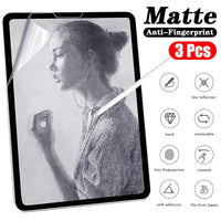 3 Pack Paper-Like Matte Screen Protector for iPad – Anti-Fingerprint Writing & Drawing Film (Soft PET)