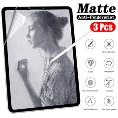 3 Pack Paper-Like Matte Screen Protector for iPad – Anti-Fingerprint Writing & Drawing Film (Soft PET)