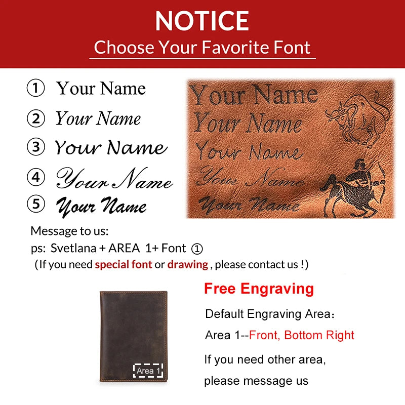 Genuine Leather Passport Wallet