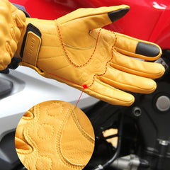 Vintage Leather Motorcycle Gloves