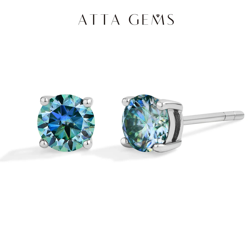 0.5CT Colored Moissanite Stud Earrings