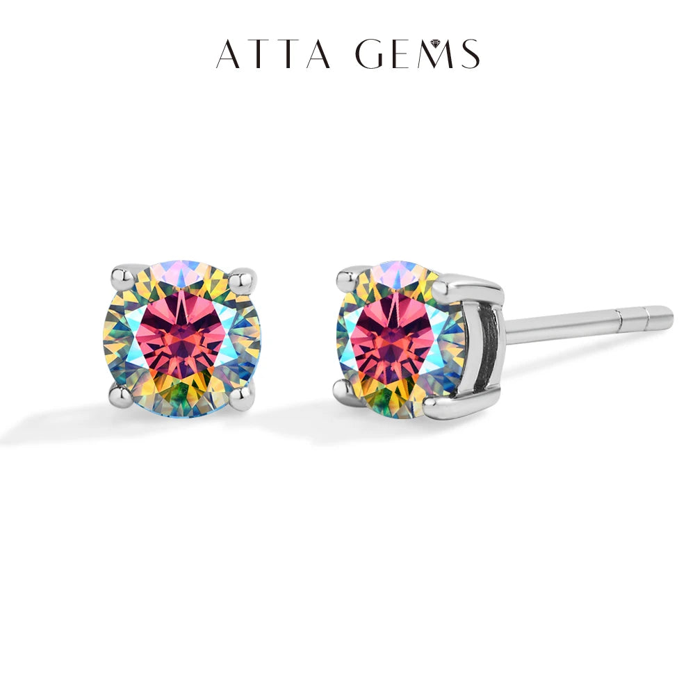 0.5CT Colored Moissanite Stud Earrings