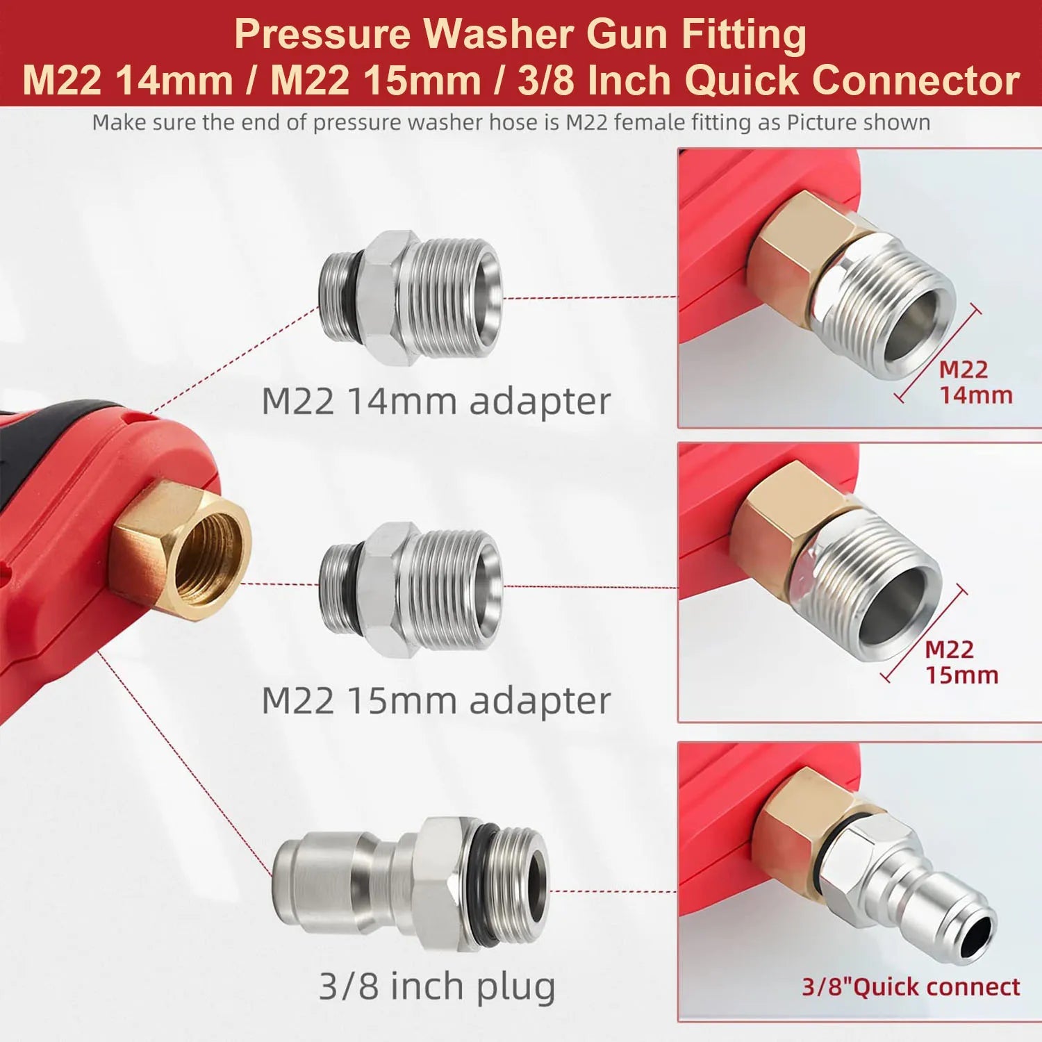 4000 PSI Spray Gun with Nozzles & Foam Lance Kit by Snagg A Foam Cannon