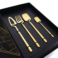 32pcs Black Matte Cutlery Set by Snagg A Dinnerware