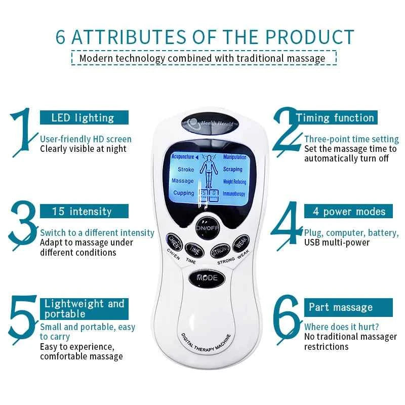 Digital TENS Machine – Electronic Pulse Muscle Stimulator for Pain Relief