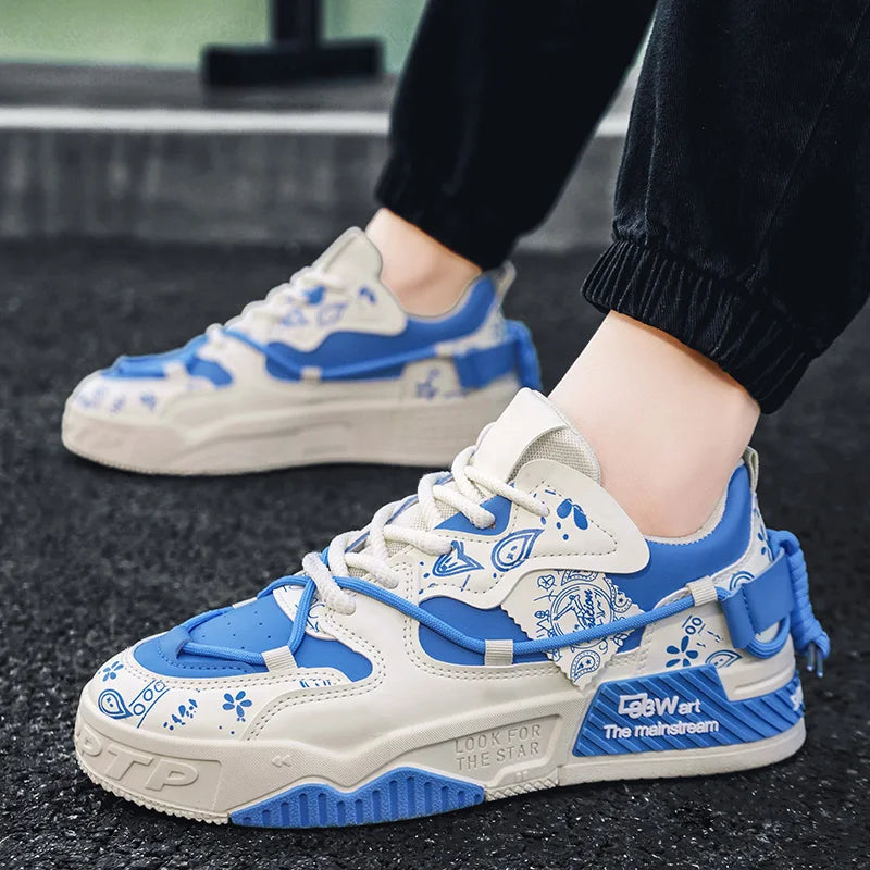 Men’s Thick Sole Casual Board Sneakers by Snagg A Shoes