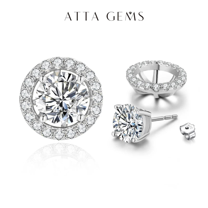 1.0CT Moissanite Stud Earrings