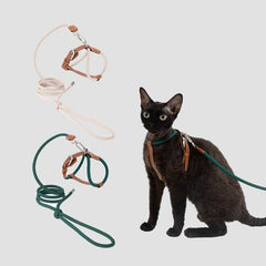 Adjustable Cat Chest Harness & Leash Set - SnaggIt