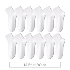 12 Pair Soft Cotton Ankle Colourful Socks Everyday Breathable Set
