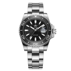 Luxury 41 mm Diver’s Quartz Watch - Black / Mm - Men’s Watches