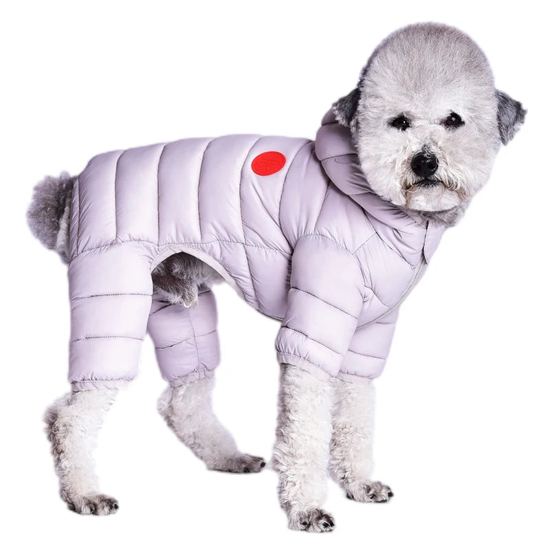 Padded Dog Winter Overalls – Lightweight Down-Feel Jumpsuit for Small & Medium Dogs
