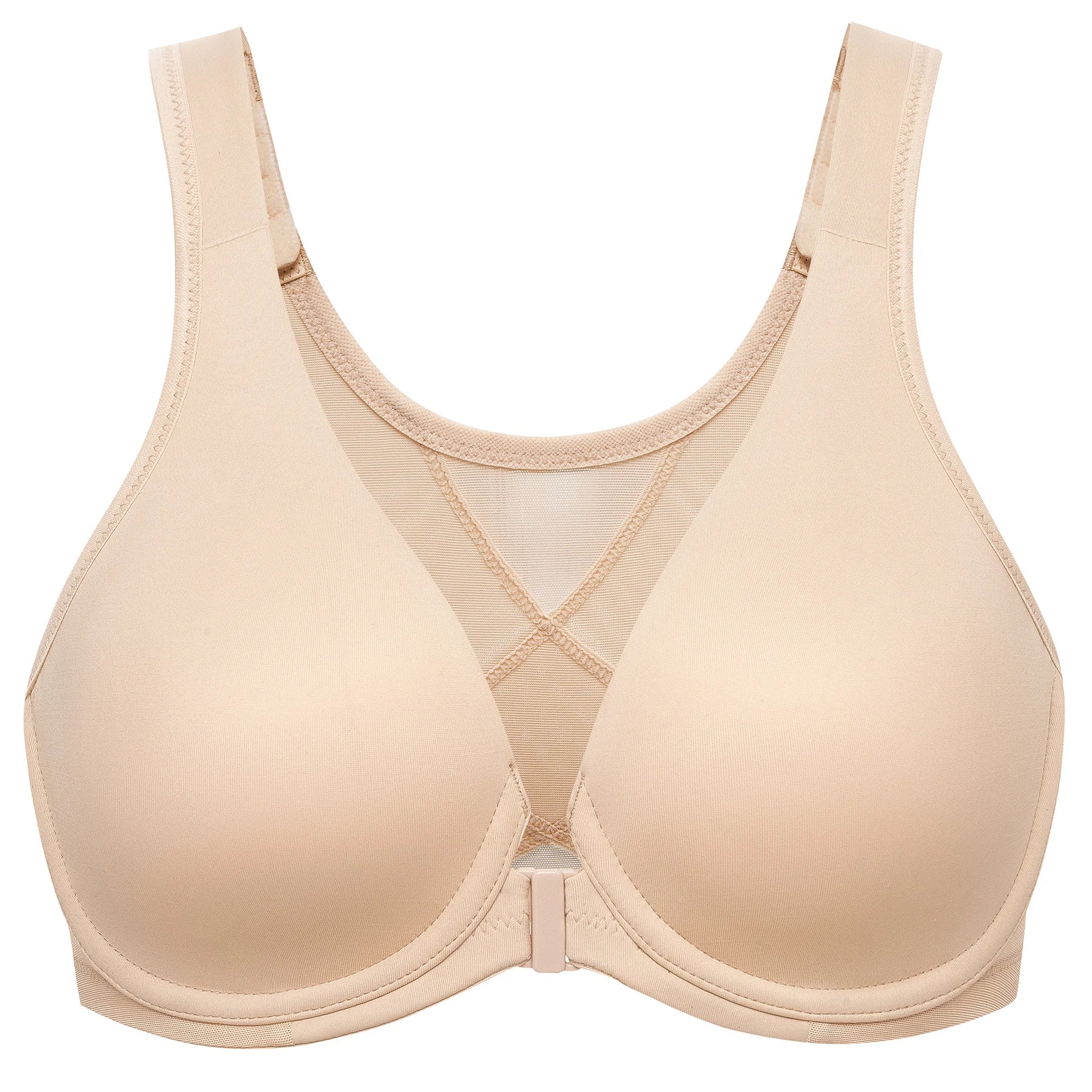 Plus Size Front Closure Posture Bra | Underwire Back Support Full Coverage