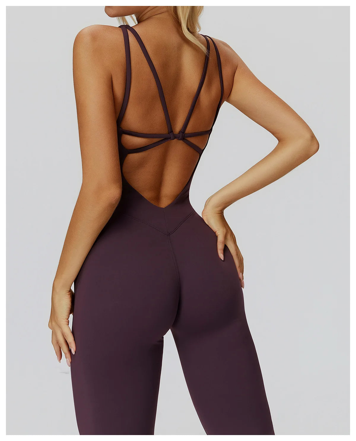 Women's Push-Up Sports Jumpsuit | Gym Tracksuit Yoga Suit Fitness Romper Stretch Bodysuit Activewear