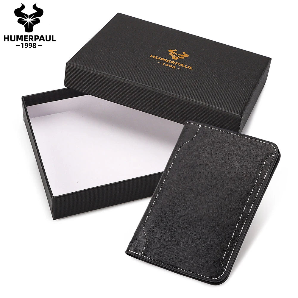 Genuine Leather RFID Passport Holder