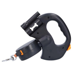 Retractable Double Dog Leash 1-to-2 – Automatic Lead with Built-In Flashlight & Bag Dispenser