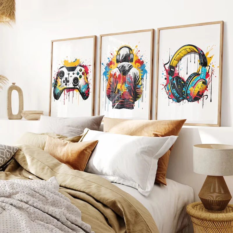 Set of 3 Gaming Wall Art Posters by Snagg A Print