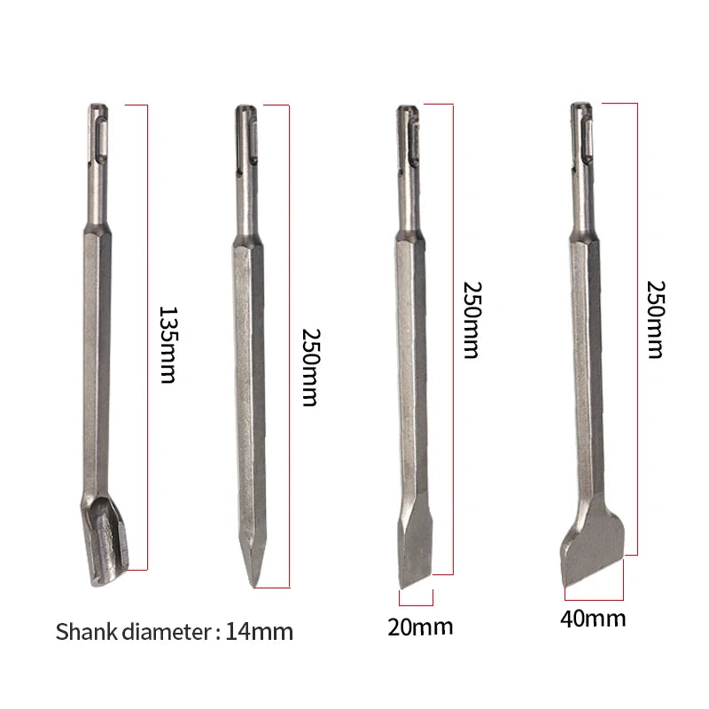 17Pcs SDS Plus Hammer Drill Bit Set