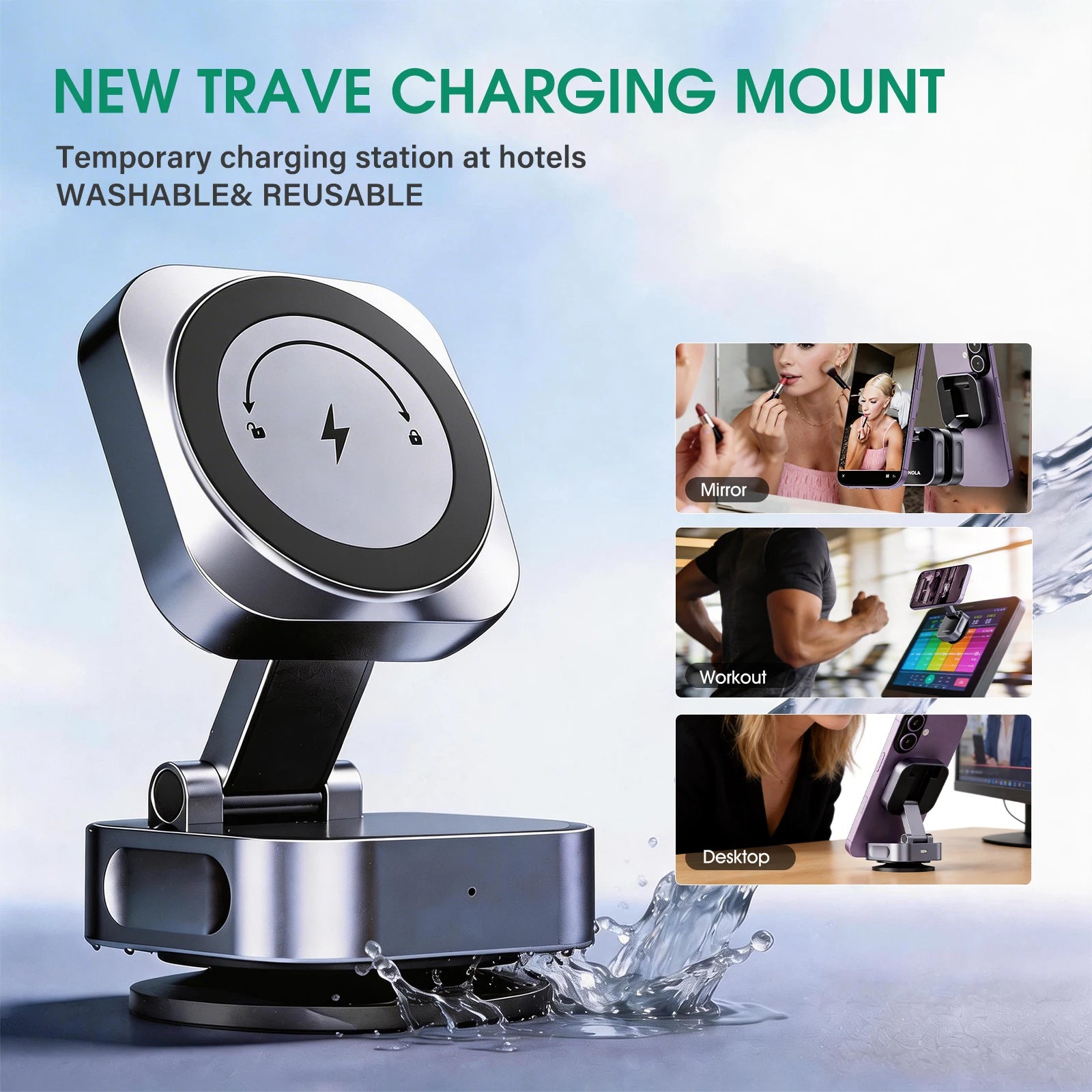 Car Suction Cup Wireless Charger 25W | Magnetic MagSafe Fast Charger for iPhone 12–17 Samsung