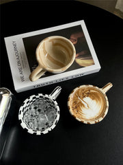 Premium Ceramic Mug Home Coffee Cup Irregular Flower Design by Snagg A Cup