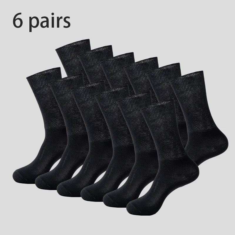 Men’s Diabetic Support Socks, Moisture Wicking, Non Binding Comfort (6 Pair )