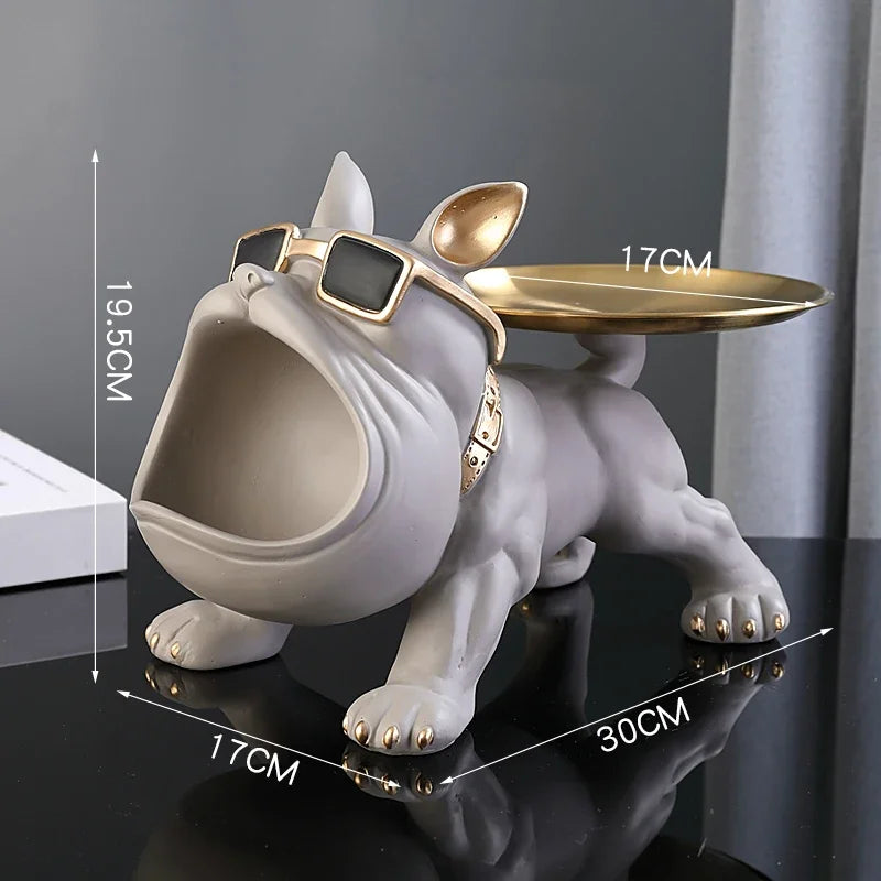 Bulldog Resin Figurine with Storage Compartment by Snagg A Sculpture