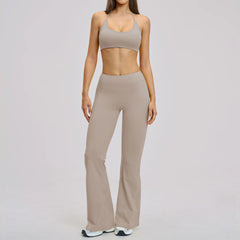 Women's 2-Piece Fitness Tracksuit | Seamless Sports Bra & High Waist Leggings Yoga Gym Set