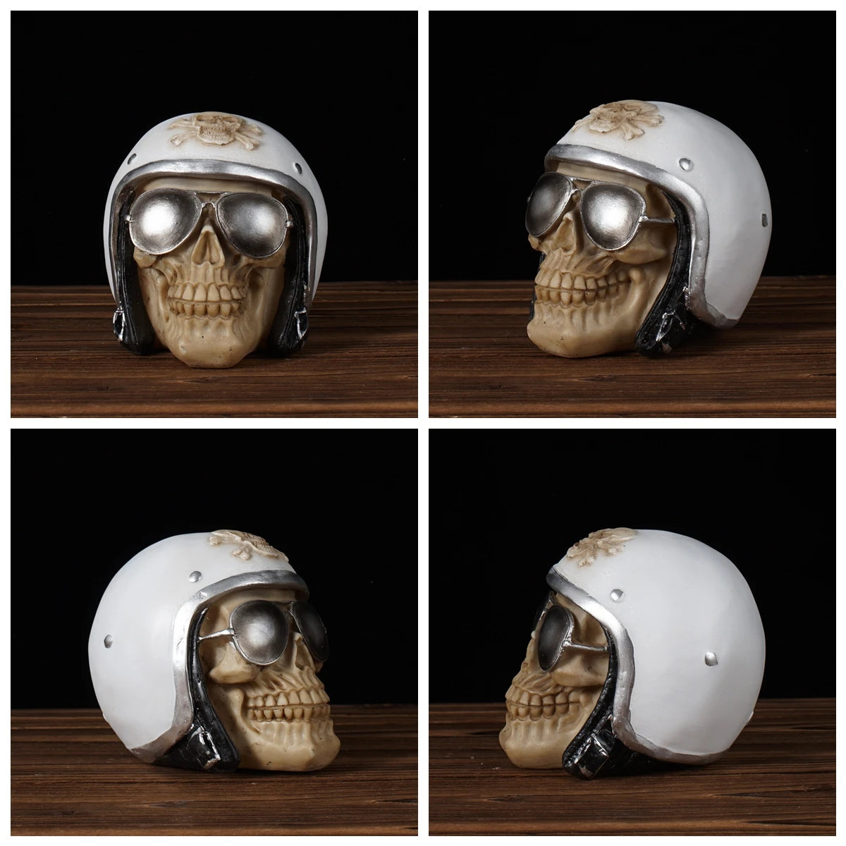 Rider Skull Resin Sculpture by Snagg A Sculpture