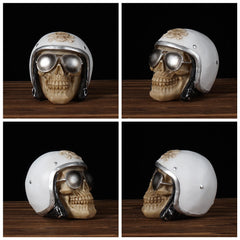 Rider Skull Resin Sculpture by Snagg A Sculpture