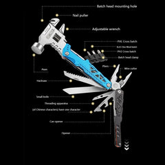 Multifunctional Folding Wrench Hammer
