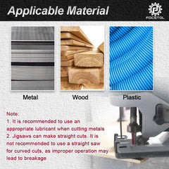HSS Jigsaw Blades Set 30/50pcs | Assorted T-Shank Replacement Blades for Wood Plastic Metal Cutting