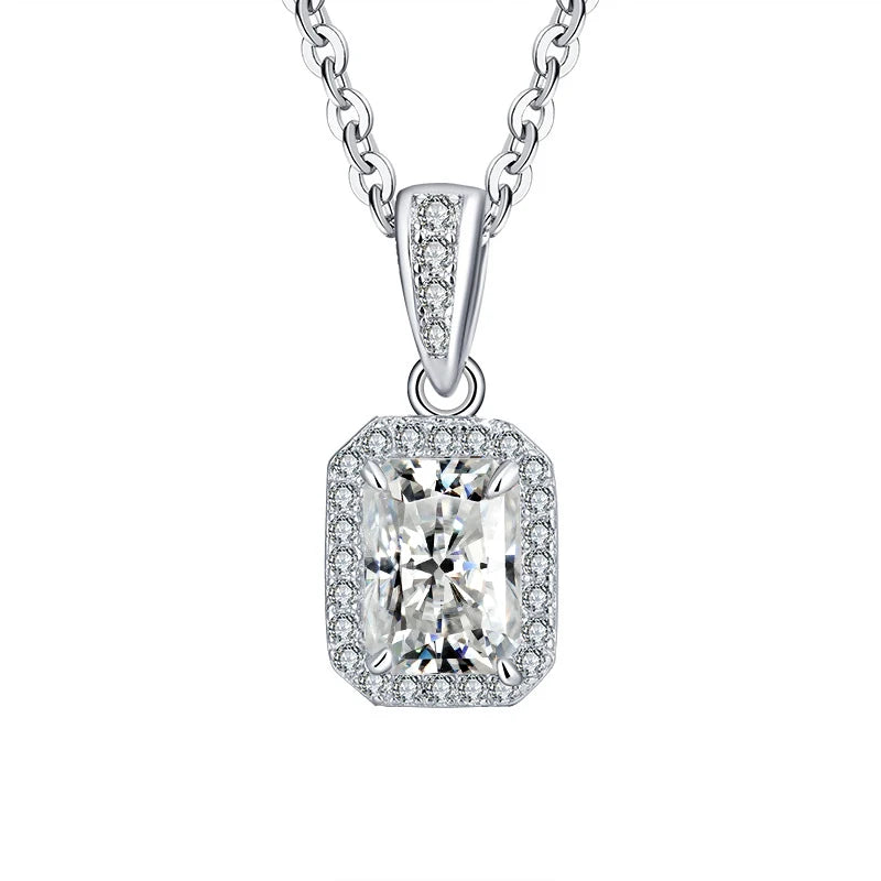 5×7MM Moissanite Pendant Necklace