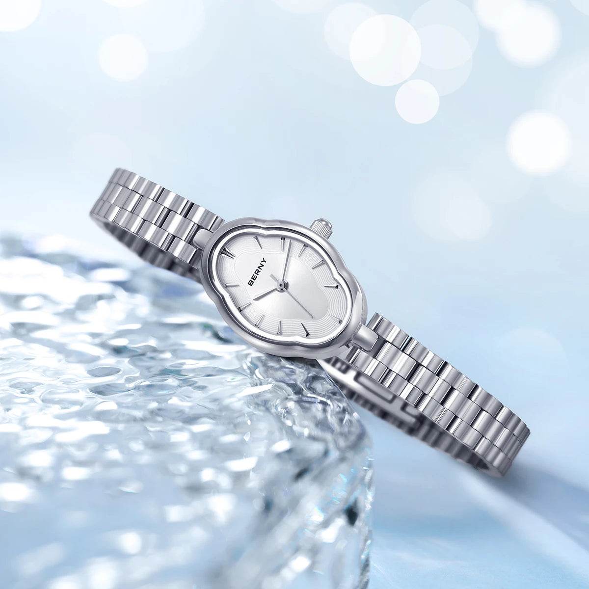 BERNY Women’s Small Quartz Watch & Bracelet Set - SnaggIt