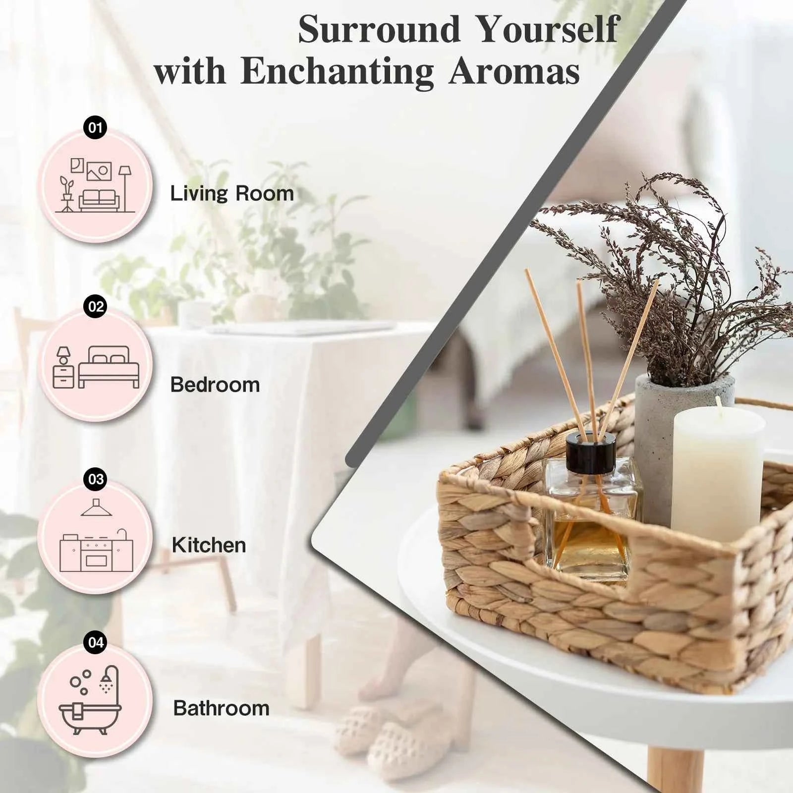 Aromatherapy Essential Oil for Reed Diffuser Air Freshener - 45 Variant