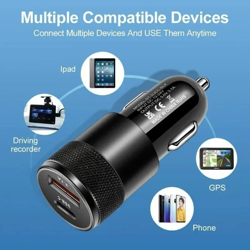 12W USB Car Charger by Snagg A Car Adapter