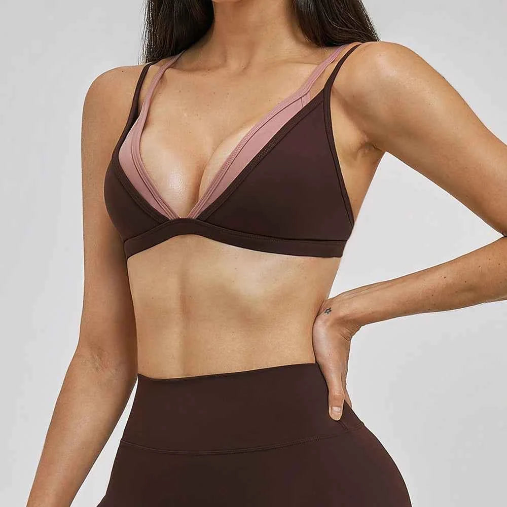 Women's Backless Push-Up Sports Bra | Breathable Yoga Gym Running Workout Top Fitness Bra