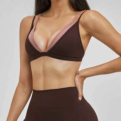 Women's Backless Push-Up Sports Bra | Breathable Yoga Gym Running Workout Top Fitness Bra