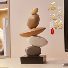 Stacked Stone Resin Sculpture by Snagg A Sculpture