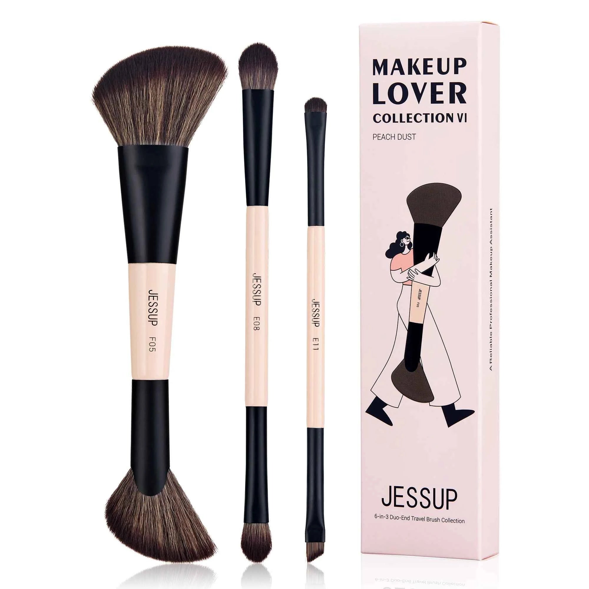 Double Sided Makeup Brush Set (3 / 5 / 7 Piece Options)