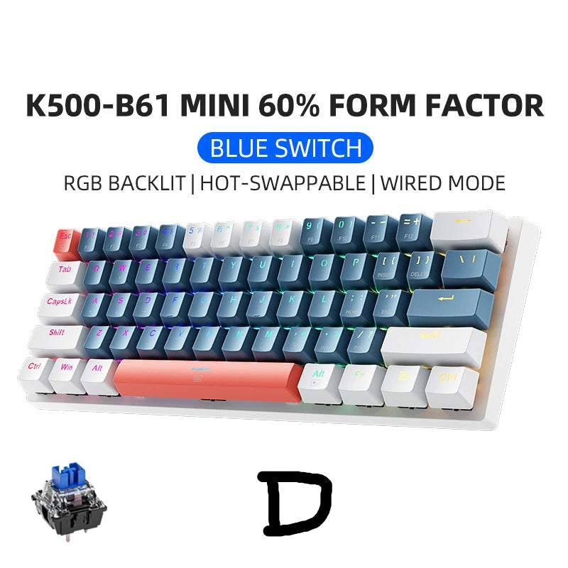 60% Mini Mechanical Keyboard for Gaming by Snagg A Keyboard
