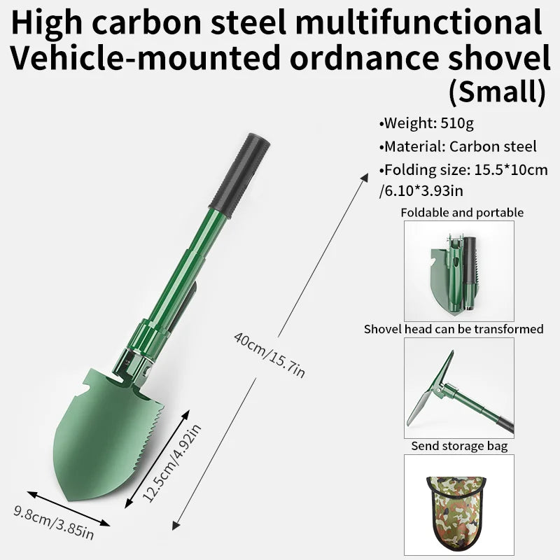 Military Grade Folding Survival Shovel by Snagg A Shovel
