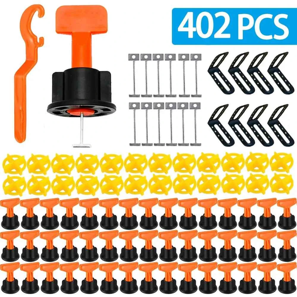 Tile Leveling System Kit 51–402pcs | Floor & Wall Tile Clips Spacers Leveler for Porcelain Ceramic