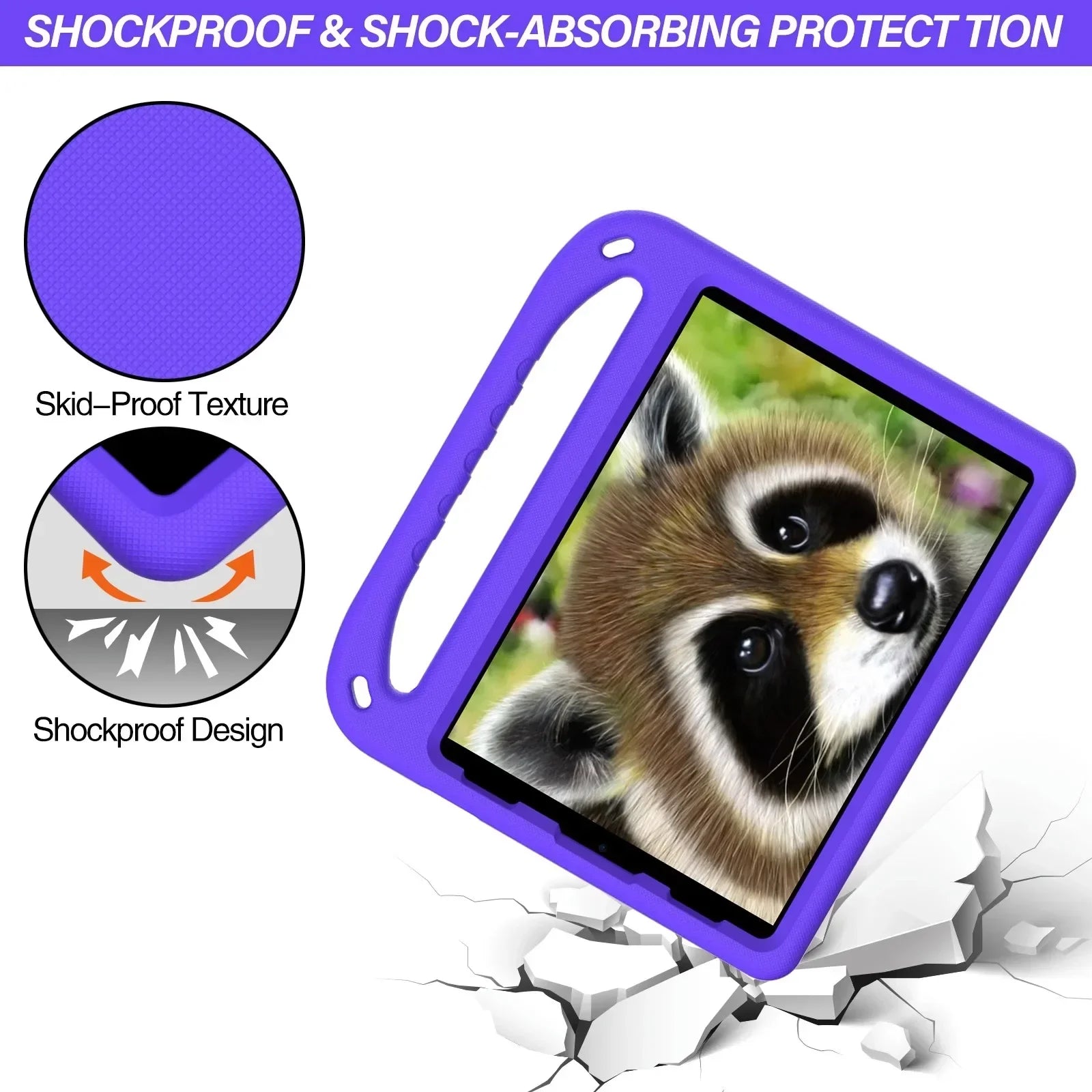 Purple Stand Shockproof Tablet Case for IPad Series by Snagg An iPad Case