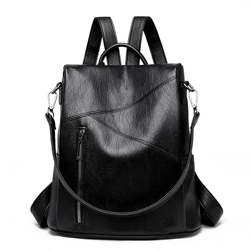 Anti-Theft Vintage Leather Backpack - SnaggIt