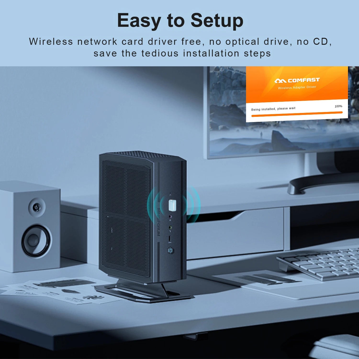 150Mbps USB WiFi Adapter – 2.4GHz Plug and Play Wireless Receiver by Snagg A USB WiFi Adapter