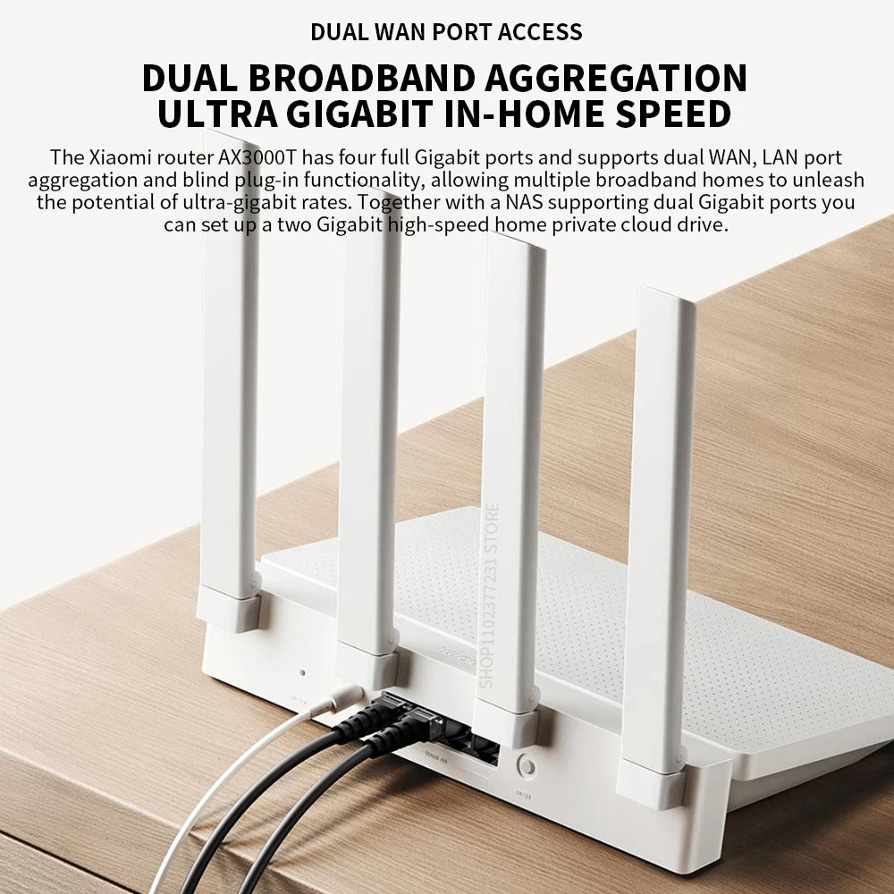 AX3000T WiFi 6 Router – Dual-Band 5GHz 160MHz with 1.3GHz Processor by Snagg A WiFi Booster