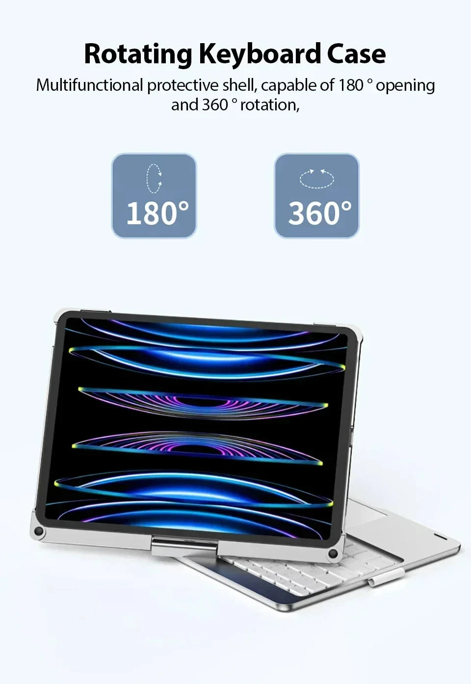 360 Degree Flip Backlit Magic Keyboard For iPad 11th Generation A16/ iPad Air 7 11 13 inch by Snagg A Wireless Keyboard