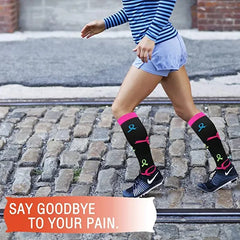 Unisex Compression Socks 20–30 mmHg Graduated Support for Nurses, Runners & Travel